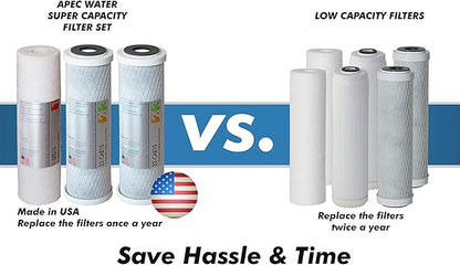 APEC Water Systems RO-PUMP-120V Top Tier Ultra Safe Reverse Osmosis Drinking Water Filtration System with US Made Booster Pump