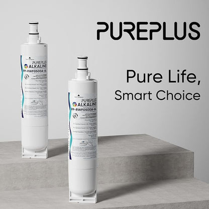 PUREPLUS Alkaline 4396508 Replacement for EDR5RXD1, EveryDrop Filter 5, 4396510, 4392857, Kenmore 46-9010, 9085, LC400V, WF-NLC240V, RFC0500A, WF285, W10186668 Refrigerator Water Filter, 2Pack