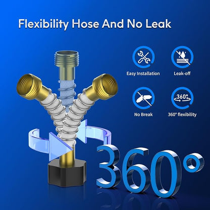 Lifefilter 2 Pack RV Water Filter with 1 Flexible Hose Protector | Reduce Bad Taste, Odors, Rust, Fluoride, Chlorine and Sediment in Drinking Water, NSF Certified, Ideal for RV and Marine Use