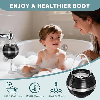 Bath Filter for Tub - Bathtub Water Filter for Softer Skin & Hair, 8 Stages Hotel Grade Filtration Bath Water Filter,2,500 Gal of Filtration, BPA Free, Easy to Install
