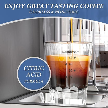 Anmumu Delonghi* Compatible Cleaning&Descaling Kit - 1 Bottle 200ML Descaling Solution with 2 Pack Coffee Filter Replacements DLSC002,Fits ECAM,Esam,ETAM Coffee Machines