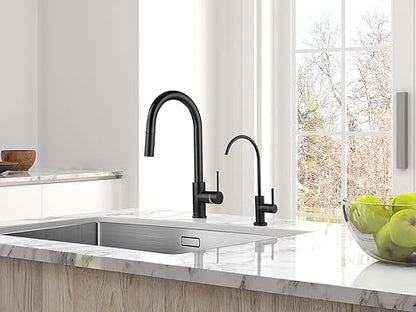 AguaStella AS9MB Matte Black Stainless Steel Kitchen Water Filter Faucet RO Faucet for Most Reverse Osmosis Units or Water Filtration System in Non-Air Gap