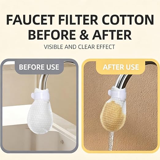 110PCS Faucet Filter for Renters & Homeowners– Anti-Splash Water Purifier | for Cleaner Cooking, Drinking & Washing