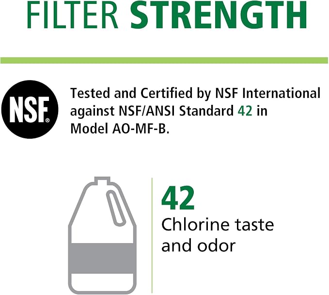 AO Smith AO-MF-B-R Under Sink Water Filter Replacement - NSF Certified (Pack of 2)