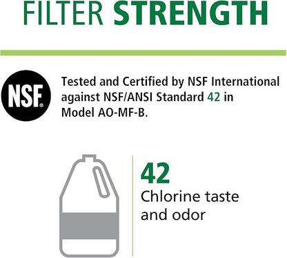 AO Smith AO-MF-B-R Under Sink Water Filter Replacement - NSF Certified (Pack of 2)
