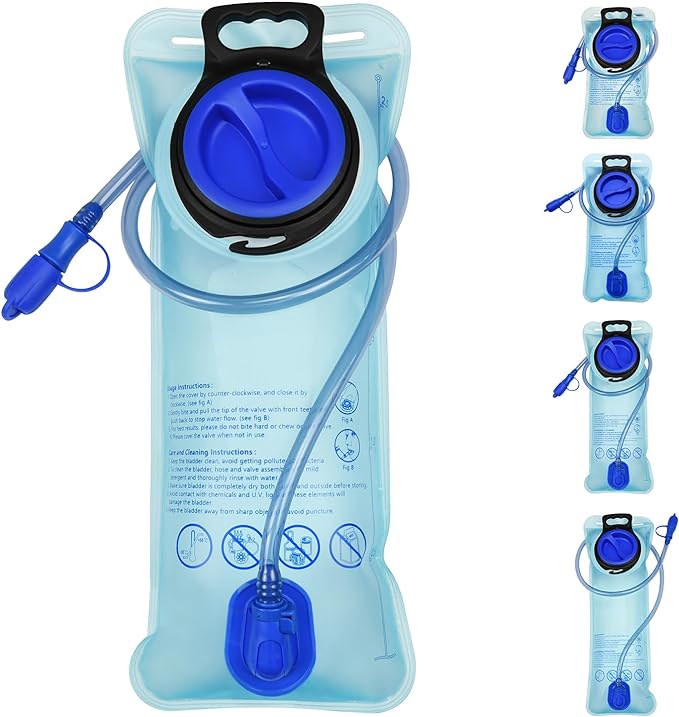 Mdvora 1.5L/2L/2.5L/3L Hydration Bladder, Large Opening Water Storage Bladder Bag, for Cycling Hiking Camping
