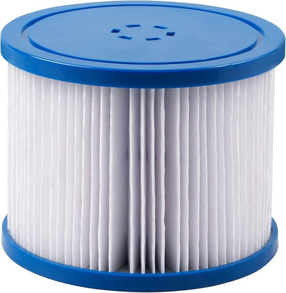 #WEJOY AquaSpa Easy Set Pool Spa Hot Tub Filter Replacement Cartridges for Type PM_SPA-P154_Grey/Black/White/Wine, Fold White Filter Paper for Many Massage Pool Models(4 PC) (PM_PG02000000084_Blue)
