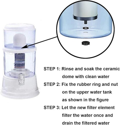 Huining Ceramic Dome Filter, Replacement for Water Pre-Filtration Unit, 0.15 to 0.5 Micron, Household Water Bucket Filtration System (4pcs)