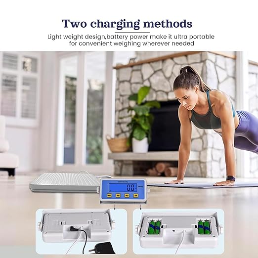 Tetuga Medical Scale - Heavy Duty 660 lb High Capacity Wrestling Scale for Body Weight with Easy to Read LCD Display Physician Scale, Professional Medical Grade Scale for Doctor Home Gym Office