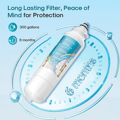 ICEPURE Alkaline ADQ73613401 Refrigerator Water Filter Replacement for LG LT800P, LT800PC, ADQ75795104, ADQ736134, ADQ73613402 Kenmore 9490 46-9490 LSXS26326S LSXS26366S LMXS30776S, Enhances PH, 3Pack