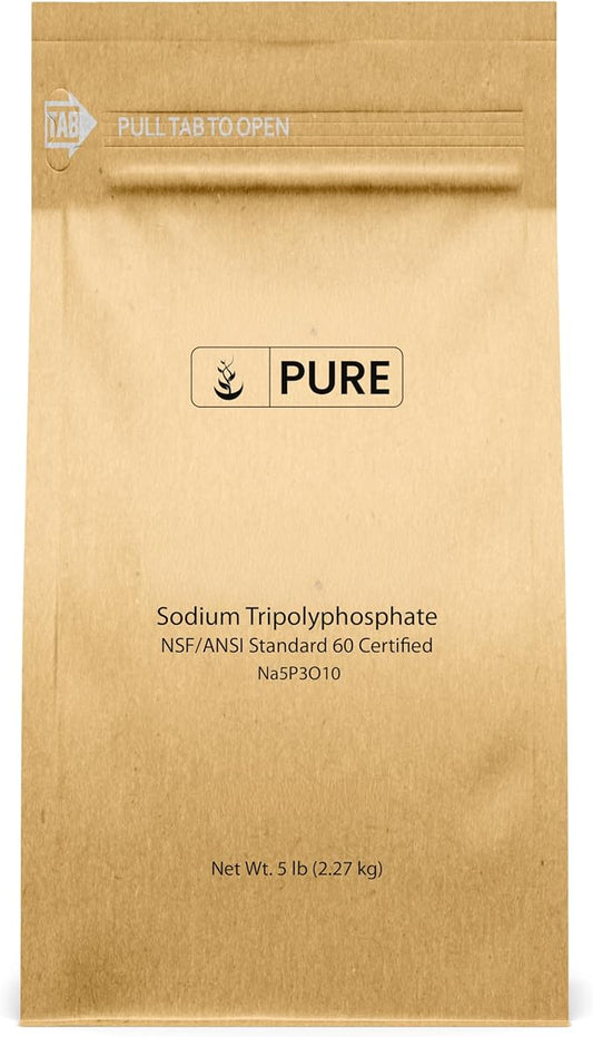 Pure Original Ingredients Sodium Tripolyphosphate Powerful Cleaning Agent, Water Softener, Laundry Additive (5 Pound)