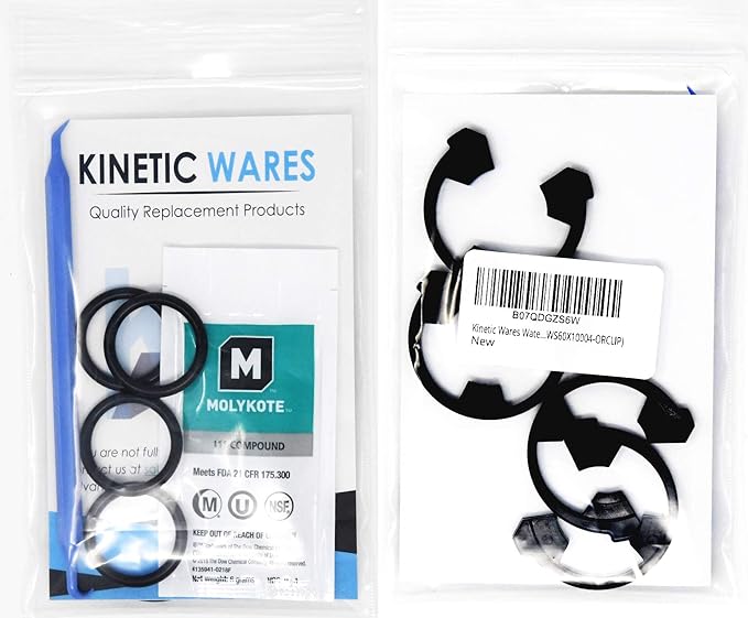 Water Softener Seal Kit 7337571, 7170288, STD302213, WS03X10025 4 ea, 7337563 1205500 7116713 WS60X10004 4 ea. Dow Molykote O-Ring Lubricant & Scratch Free O-Ring Pick