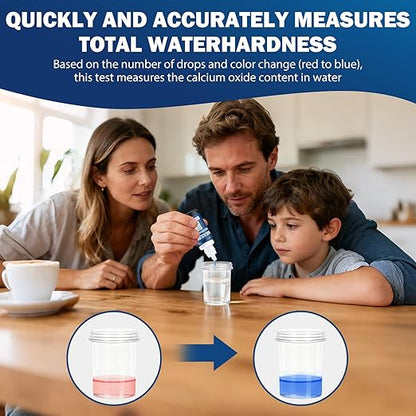Hard Water Test Kit, Water Hardness Test Strips Water Test Rapid Detection Simple Operation Convenient to Carry Wide Range of Applications for Tap water Well water Swimming Pools Spas Aquariums