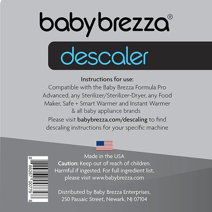 Baby Brezza Descaler 8 oz. Made in USA. Universal Descaling Solution and other appliances. Removes mineral build-up and extends your machine’s lifespan, (Pack of 2)