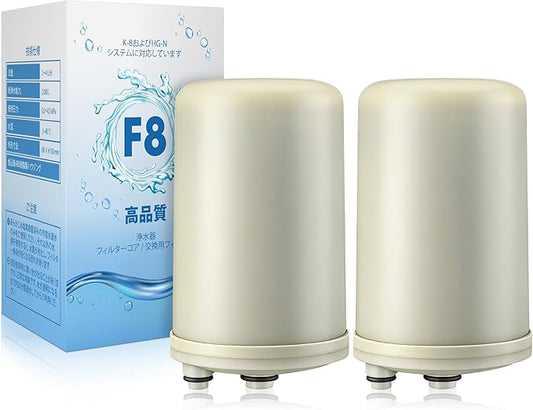 Saillong 2 Pack Premium F8 Water Filter Replacement Cartridge – Compatible with HG-N Type Water Ionizer, Compatible with Enagic Kangen LeveLuk SD501, JrIV, KANGEN 8 (Not Original Type Before 2010)