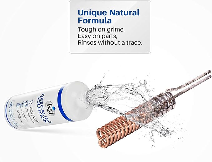 K&J Pemium Descaling Solution (4 uses) - Made in USA - Descaler for Keurig, Breville, Nespresso, Delonghi, Cuisinart, and all Coffee and Espresso Machines
