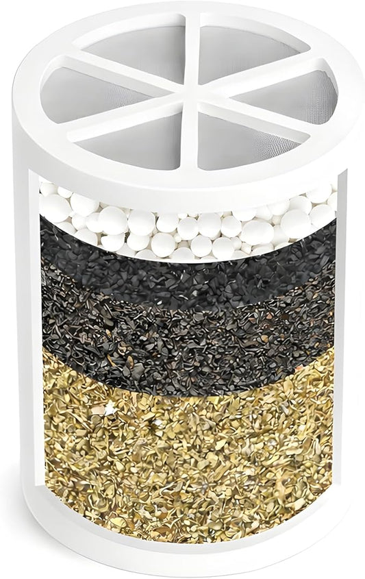 Crystal Quest Shower Filter Replacement Cartridge - Removes Chlorine and Contaminants for Cleaner Water - Durable Eco-Friendly BPA-Free Design - Built in the USA - Fits Crystal Quest Shower Filters