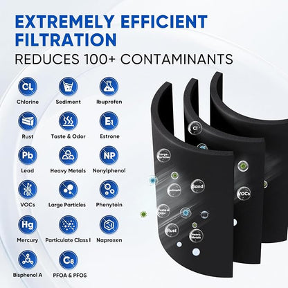 PUREPLUS Compatible with 4396841, 4396710, Everydrop® Filter 3, EDR3RXD1, 46-9083, 46-9030, 9030, 9083, Refrigerator Water Deluxe Filter, 3Pack