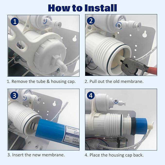 150 GPD RO Membrane Filter Replacement, Reverse Osmosis Membranes, RO Buddie Replacement Filters, RODI Membrane Replacement Cartridges for Reverse Osmosis Water System (2 Pack)