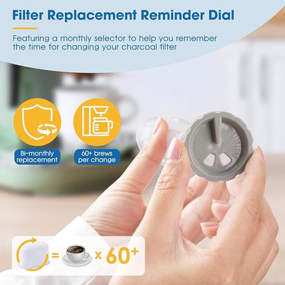 Keurig 2.0 Filter Replacement for K Duo, K200 K250 K350, K-Duo Essentials, K-Compact Single Serve Coffee Maker with Rear Reservoir Short Filter Holder and 12 Water Filter Refill Cartridges