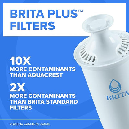 Brita UltraMax Large Water Dispenser with 1 BritaPlus Filter, 27 Cup, White (Package May Vary)