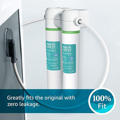 AQUA CREST FQK2J Under Sink Water Filter, Replacement for GE FQK2J, FQK1K, Compatible with GE GXK255TBN, NSF/ANSI 42 372 Certified, 1320 Gallons Dual Flow Drinking Water Replacement Filters, 2 Pack