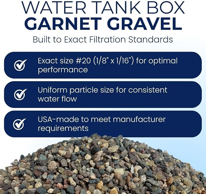 IPW Industries Inc - Water Softener Gravel - Garnet Filter Bed Media for Filter Tanks, Water Conditioners, Water Softeners and Backwashing (5 lbs, Pack of 2)