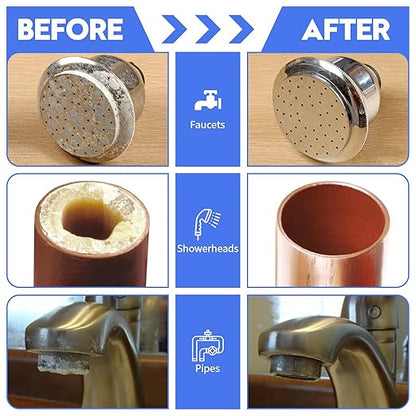Water Descaler,Briidea Water Descaler Whole House, Salt-Free Hard Water Softener for Reducing Limescale Effects, Provides a Healthy Water Environment