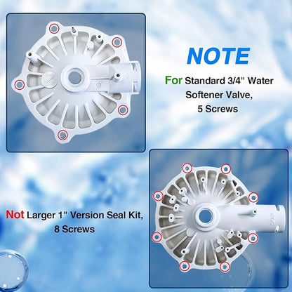 Water Softener Seal Kit Water Softener Rotor Disk Repair Kit Compatible with Whirlpool GE Sears Kenmore Morton North Star with 3/4" Valve Replace# 7129716 WS35X10005