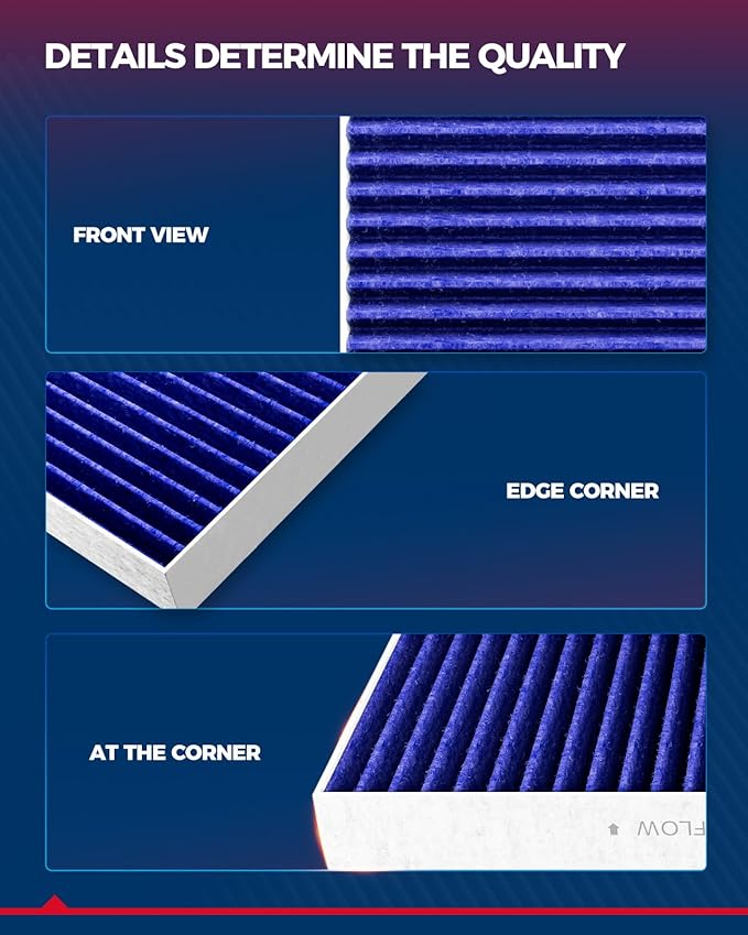 KAX Premium Cabin Air Filter, CF10371 Replacement for Cadillac for CTS 2003-2015, SRX 2004-2009, STS 2005-2011, Replace# 25740404, 19130403 Strong Adsorption w/Upgraded Activated Carbon