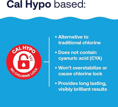 HTH 52030B Swimming Pool Care Shock, Swimming Pool Chlorinator Boosts Chlorine Levels, Cal Hypo Formula, 13.3oz (Pack of 6)