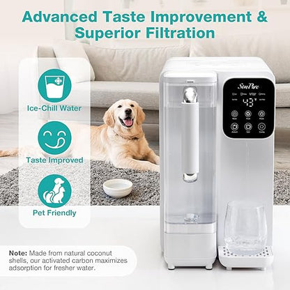 SimPure Y11C UV Cold Reverse Osmosis Water Filter Countertop, 6-Stage RO Water Filtration System, Water Purifier with Portable Water Pitcher, Temperature Adjustable 43-59°F, No Installation