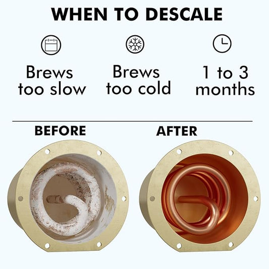 Nespresso Compatible Descaling Solution, 2 Years 8 Total Uses Descaling Kit. Effectively Remove Limescale & Mineral Build-Up. Restore Your Machine's Performance and Extend Lifespan for Perfect Coffee