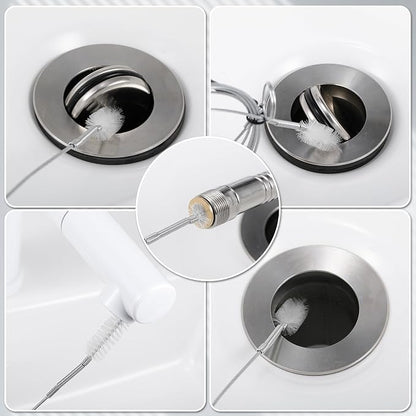 Gisafai 9 Pcs 36 Inch Refrigerator Cleaning Kit Fridge Drain Cleaning Tool Including 1 Syringe Hose 5 Plunger 1 Shovel 1 Long Flexible Refrigerator Scrub Brush for Ice Maker Dispenser