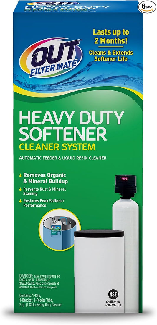 OUT Filter Mate Heavy Duty Water Softener Cleaner System Kit, Powerfully Removes Lime, Rust and Buildup
