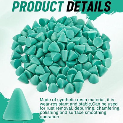 Novabright 1 Pack 6.6 lb Rust-Cutting Resin Abrasive Tumbler Media for Nut, Bolts and Glass (0.79 x 0.79 x 0.79 Inch,Conical)