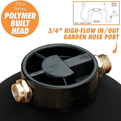 RV Water Softener Portable - 16,000 Grain, 3/4" GHT Fittings, Convenient Water Softener for RVs, Trailers, Boats, Mobile Car Washing, Pressure Washing