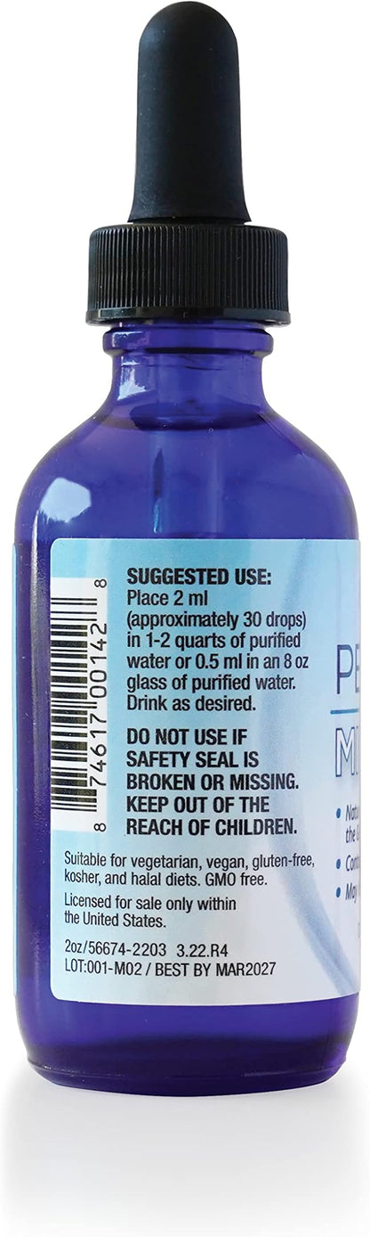 AquaTru Perfect Minerals – Mineral Drops for Water – Enrich with 72 Trace Minerals Including Magnesium, Zinc & Calcium – 60ml Bottle Mineralizes Up to 230 Liters of Water