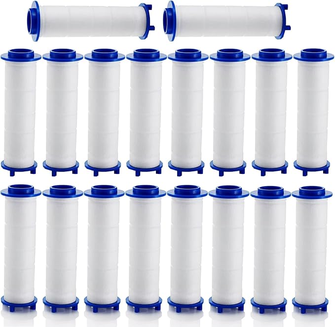 10/20 Pcs Ion Drops Shower Head Filters, Showerhead Filters, PP Cotton Replacement Cartridge, Suitable for Various Specifications of Shower Heads (A20*pc, 3.34 * 0.94 In)