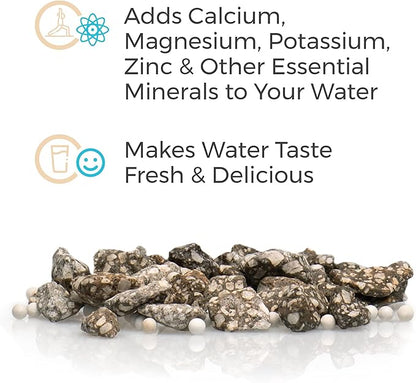 Santevia Mineral Stones Replacement | Adds Healthy Minerals & Alkalinity | Improves Water Taste | Lasts 2 Years