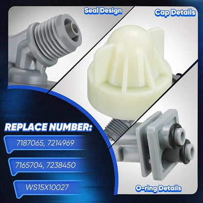 Water Softener Nozzle and Venturi Assembly Replacement for GE, Kenmore, Whirlpool Water Softener Nozzle Systems | Compatible with OE# 7187065, 7214969, 7165704 | Easy Install, High Performance