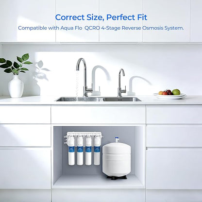 QCRO 50 GPD Complete Replacement Filter Kit, Compatible with Pura and Aqua Flo QCRO 4 Stage Quick Change Reverse Osmosis System, 1 Set