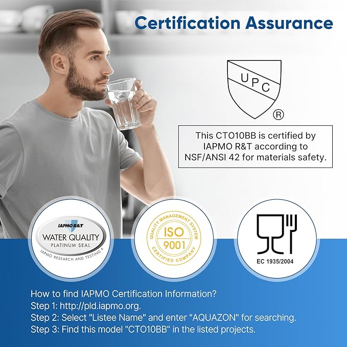 PUREPLUS 5 Micron 10"x4.5" Whole House Water Filter Replacement Bundle 3 Pack – 2× CTO Chlorine Taste Odor Reduction + 1× KDF Heavy Metal Filter – Fits Standard Housings GXWH40L, WFHDC8001, FXHTC