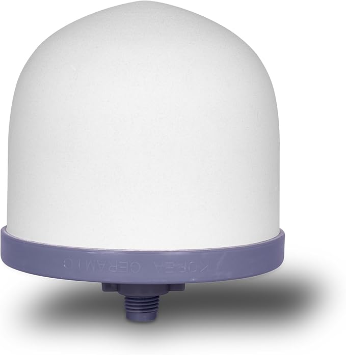 Replacement Ceramic Dome Water Filter 0.2 to 0.5 micron for Countertop & Water Coolers. First Stage of Filtration, Traps all Impurities (Set of 2)