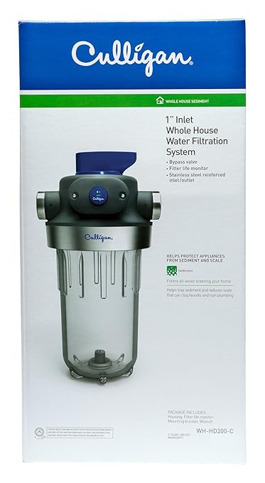 Culligan WH-HD200-C Whole House Water Filter System + iSpring WSP-50 Reusable Whole House Spin Down Sediment Water Filter