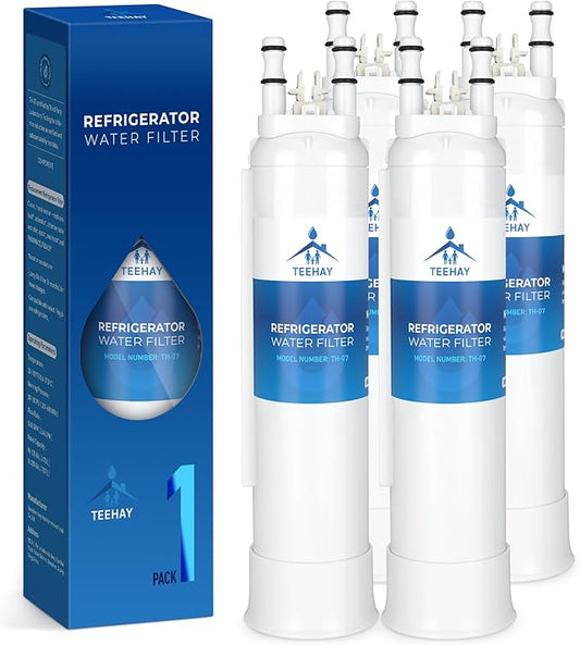 TEEHAY PWF-1 FPPWFU01 Frigidaire Water Filter, Compatible with Frigidaire FRSS2623AS, GRFS2853AF, GRSS2652AF, FRFS2823AD, FRFS2823AS, FRFS282LAF, FRSS2623AB, GRFC2353AF, FPRU19F8WF, 4 Pack