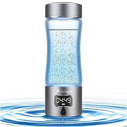 Hydrogen Water Bottle Generator with SPE/PEM Technology, 5000PPB,Portable Rechargeable Hydrogen Water Ionizer Machine for Home,Office, Gym,Travel -Gift for Holidays