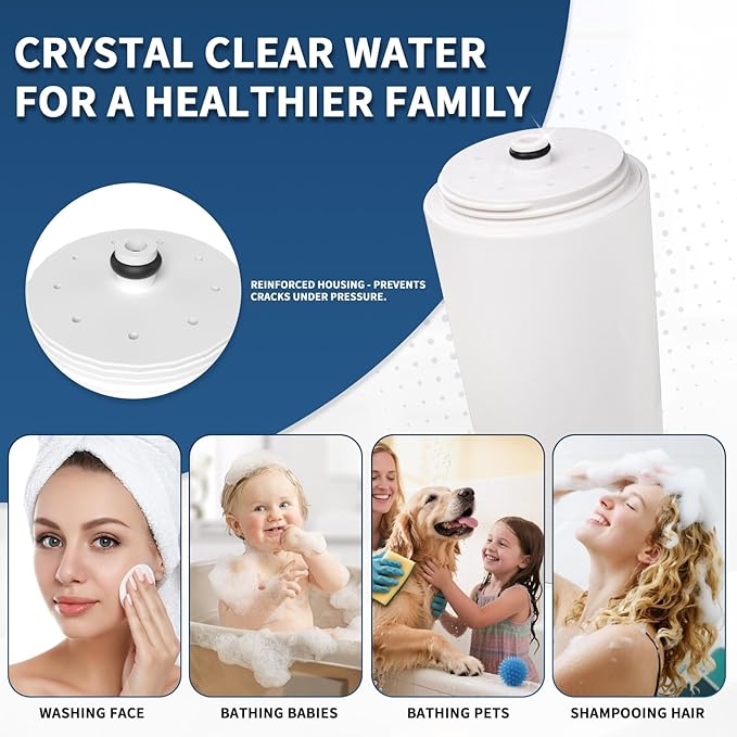Shower Water Filter Cartridge - Compatible with Aquasana AQ-4100/4125/4105 Models (2 Packs)