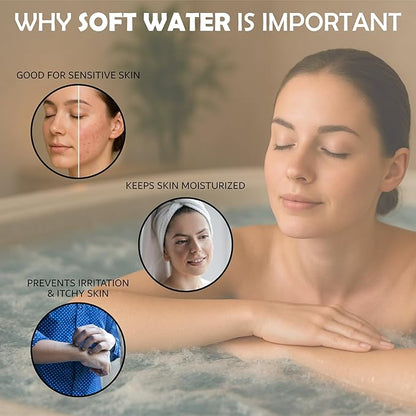 Silk Balance Natural Hot Tub Solution - 76 oz - Water Softener & Water Care System - Spa & Hot Tub Cleaner, Balancer, Clarifier, & Conditioner - 4 Month Supply Bundle with a Drawstring Bag