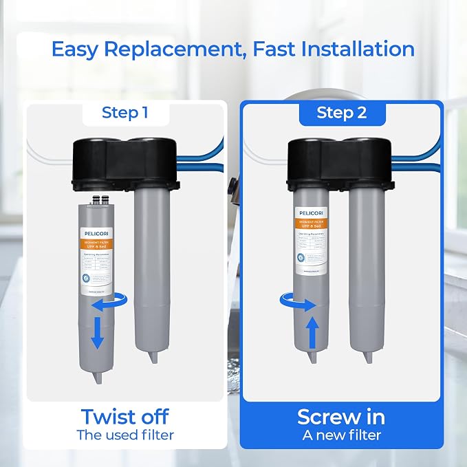 11 Plus/UPF 8 Sediment Replacement Filter, 2-Pack | Compatible with DuPure 11 Plus Sediment Filter & Platinum Pure Plus 2-Stage Filtration System Pre-Filter